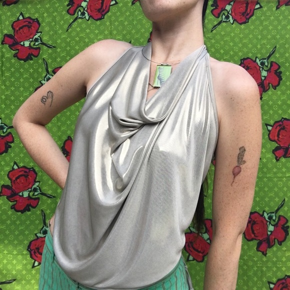 Y2K Super Slink Iridescent Halter Top~
~ - Picture 7 of 7